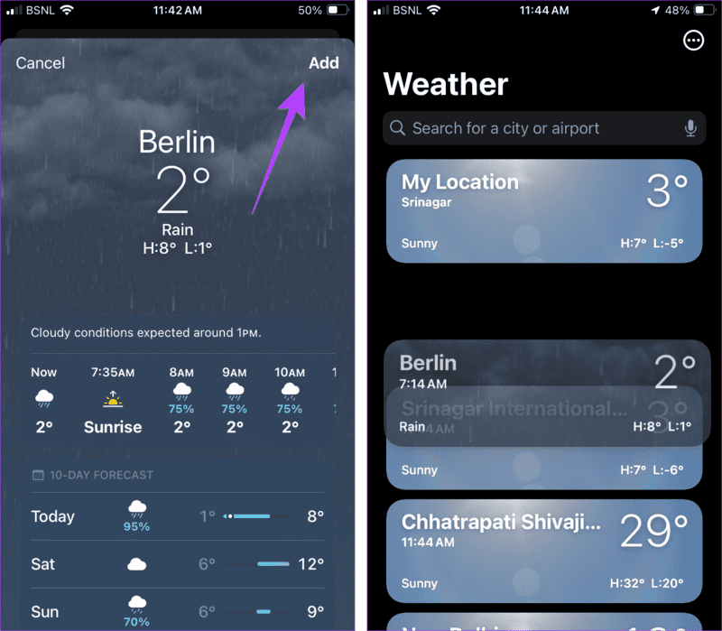 كيفية تغيير الموقع في تطبيق Weather على iPhone أو iPad أو Apple Watch - %categories