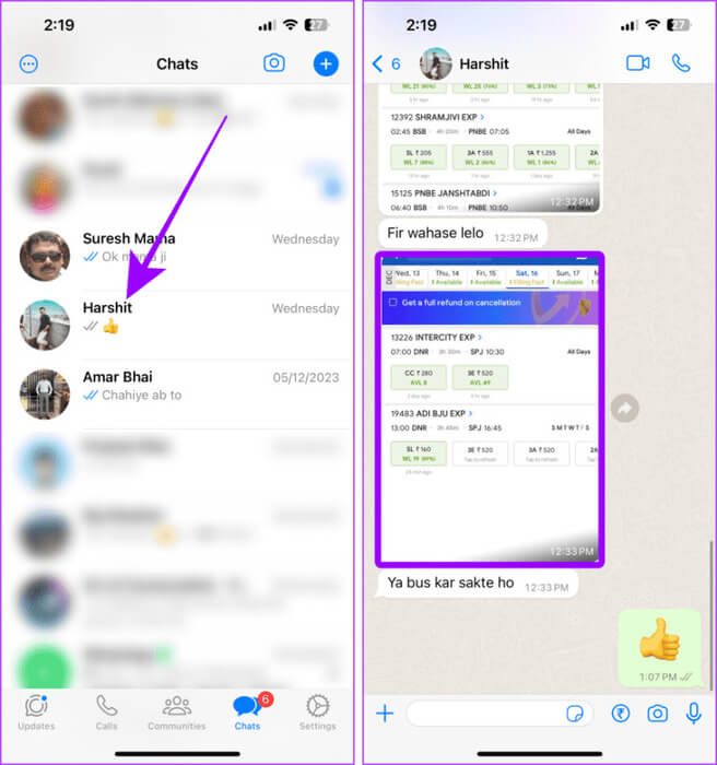 WhatsApp-Chat-on-iPhone-768x820-1 كيفية حفظ صور/فيديوهات WhatsApp في المعرض على iPhone وAndroid وWeb