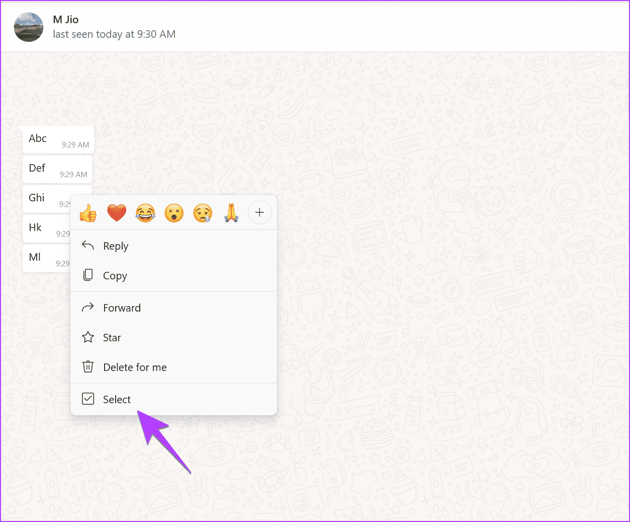 WhatsApp-PC-select-multiple-messages كيفية حذف الدردشات والرسائل المتعددة على WhatsApp