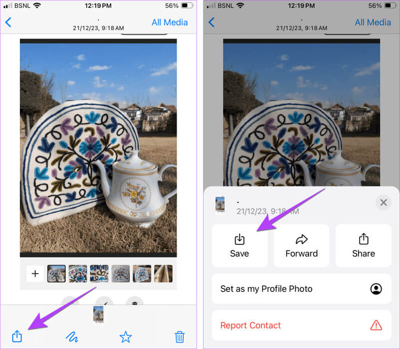WhatsApp-iPhone-save-to-Photos-app-1024x895-1 أين يتم تخزين مستندات أو صور WhatsApp على iPhone و Android