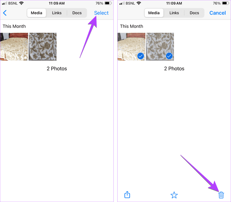 Whatsapp-iphone-delete-multiple-media-from-chat كيفية حذف الدردشات والرسائل المتعددة على WhatsApp