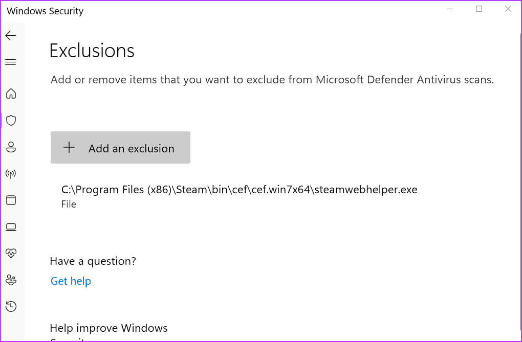 Whitelist-Steamwebhelper.exe-in-Antivirus-Software-6 أفضل 8 إصلاحات لخطأ "أحد مكونات Steam المهمة لا تستجيب" في Windows 11