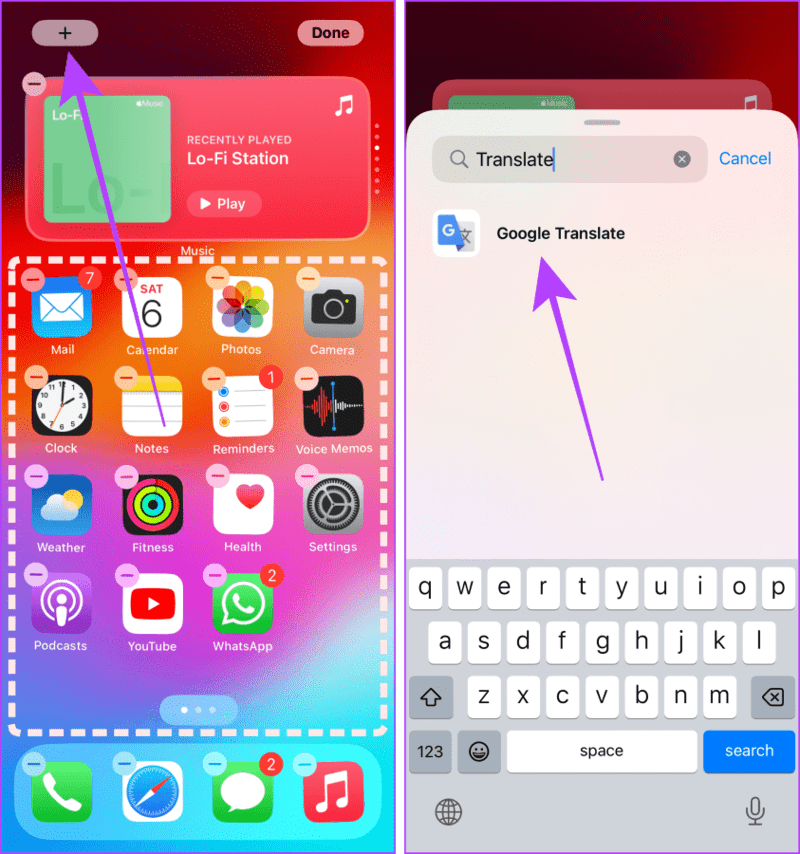 Widget-Picker-Menu-iPhone كيفية استخدام تطبيق Google Translate على iPhone