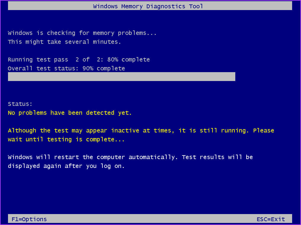 Windows-Memory-Diagnostic-Tool-3-3 أفضل 8 إصلاحات لمشكلة الموت الزرقاء "UNEXPECTED_KERNEL_MODE_TRAP" في Windows