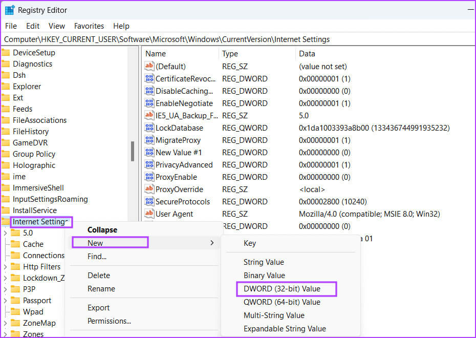 Wipe-Proxy-Settings-Using-Registry-Editor-2 أفضل 9 إصلاحات لخطأ "هناك خطأ ما في الخادم الوكيل" في Chrome