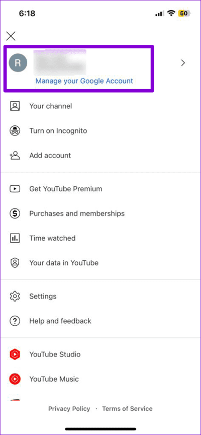 YouTube-App-on-iPhone أفضل 10 إصلاحات لعدم إمكانية نشر التعليقات على مقاطع الفيديو على YouTube