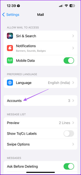 accounts-mail-app-settings-iphone-475x1024-1 كيفية حذف رسائل البريد الإلكتروني بشكل جماعي في Apple Mail