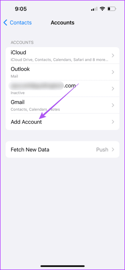 add-account-to-contacts-app-iphone-713x1536-1 4 أفضل الطرق لطباعة جهات الاتصال من iPhone