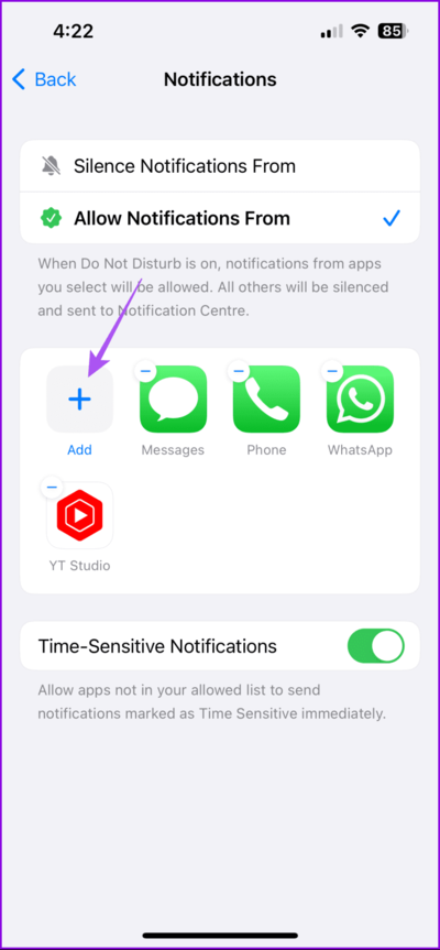 add-apps-do-not-disturb-iphone-712x1536-1 أفضل 5 إصلاحات لعدم عمل إشعارات تطبيق Netflix على iPhone وAndroid