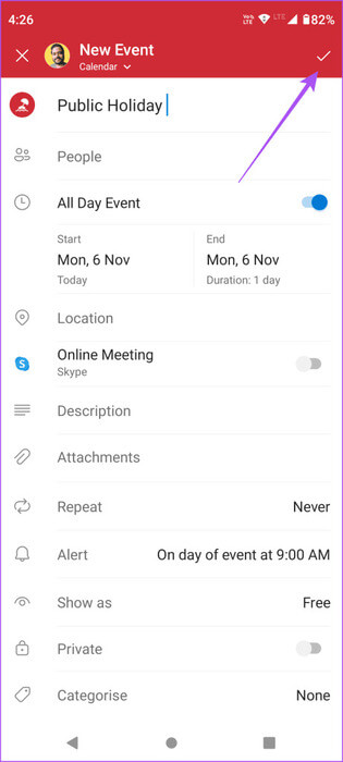 add-holiday-outlook-app-mobile-461x1024-1 كيفية إضافة وإزالة العطل في تقويم Outlook على الهاتف المحمول وسطح المكتب