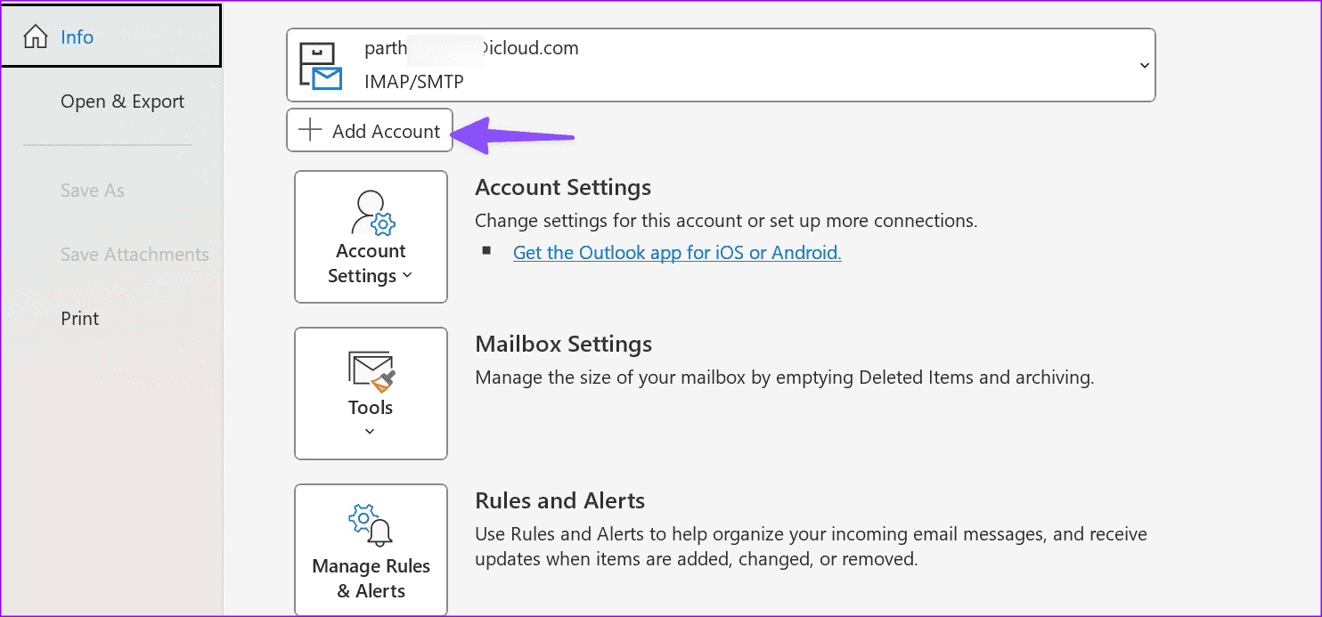 add-iCloud-Email-to-Outlook-18 كيفية ربط بريد iCloud الإلكتروني ببرنامج Outlook