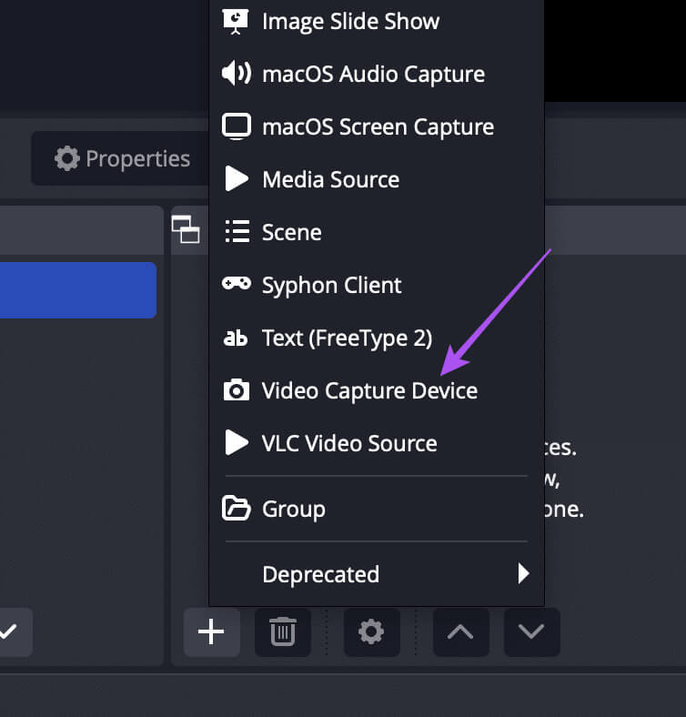 add-video-capture-device-obs-mac كيفية البث المباشر على Instagram على الهاتف المحمول وسطح المكتب