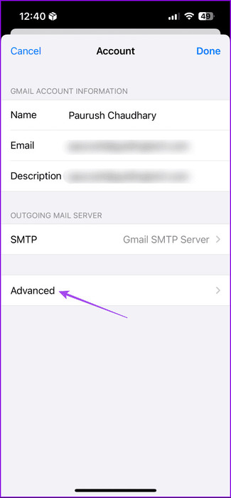 advanced-account-settings-mail-app-iphone-475x1024-1 كيفية حذف رسائل البريد الإلكتروني بشكل جماعي في Apple Mail
