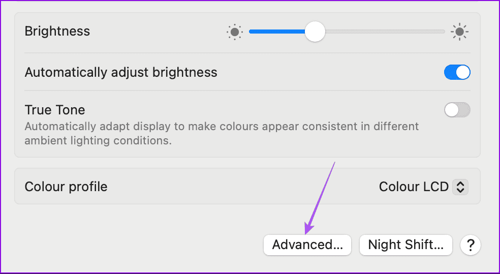 advanced-display-settings-mac-1 كيفية توصيل جهاز MacBook بالتلفزيون – سلكيًا ولاسلكيًا