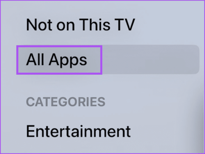 all-apps-app-store-apple-tv-4k أفضل 7 إصلاحات لعدم عمل Crunchyroll على Apple TV