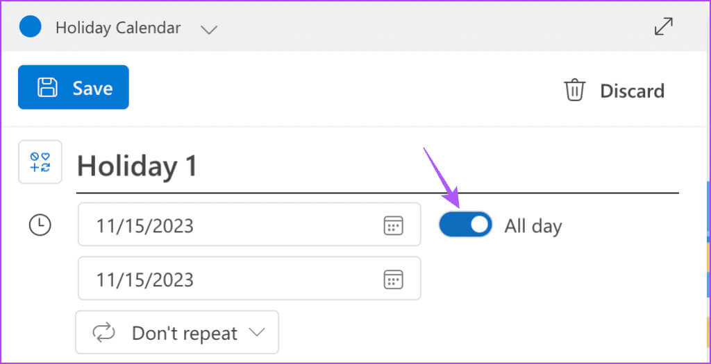 all-day-event-outlook-web-1024x525-1 كيفية إضافة وإزالة العطل في تقويم Outlook على الهاتف المحمول وسطح المكتب
