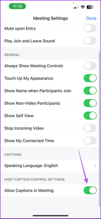 allow-captions-in-meeting-zoom-mobile-475x1024-1 كيفية تمكين التسميات التوضيحية التلقائية في Zoom