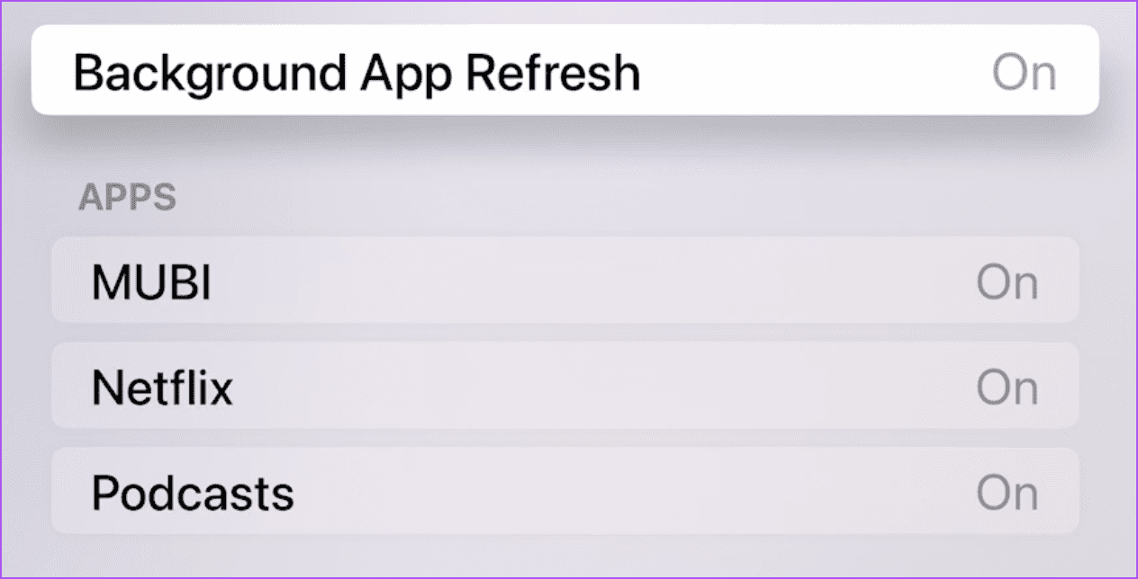 background-app-refresh-for-apps-apple-tv أفضل 6 إصلاحات لعدم عمل الإشعارات على Apple TV
