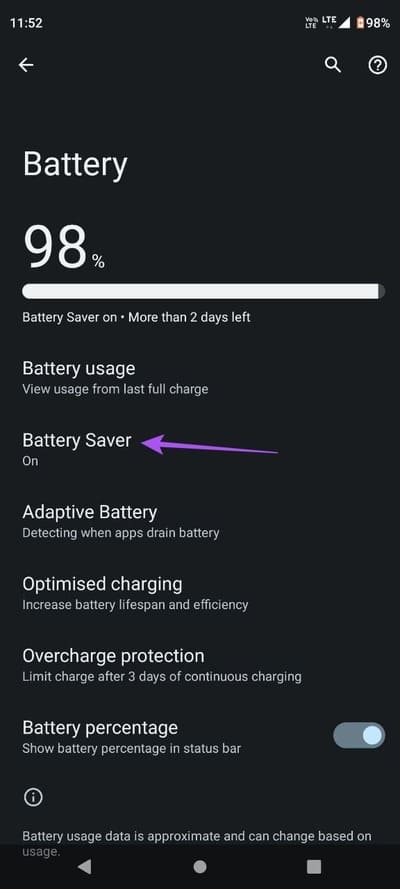 battery-saver-android-1 أفضل 7 إصلاحات لعدم تشغيل فيديو بدقة عالية في Amazon Prime على iPhone وAndroid