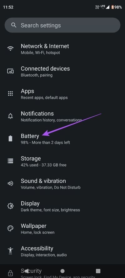 battery-settings-android-1 أفضل 7 إصلاحات لعدم تشغيل فيديو بدقة عالية في Amazon Prime على iPhone وAndroid