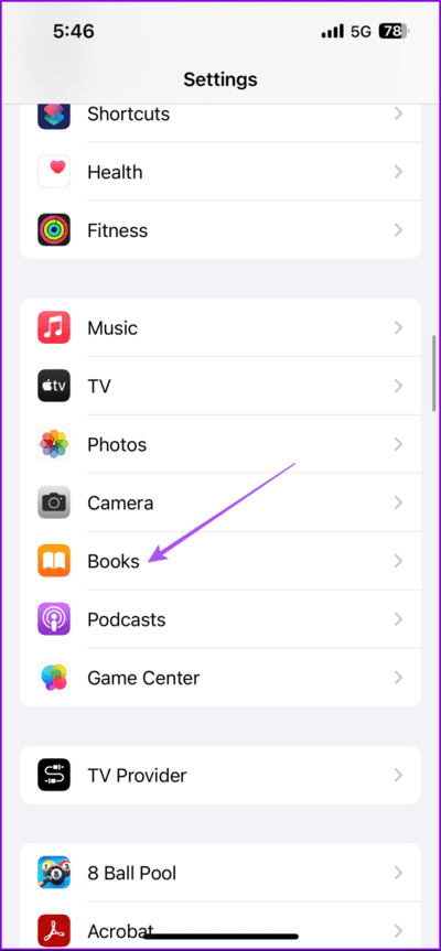 books-settings-iphone-712x1536-1 أفضل 5 إصلاحات لعدم تنزيل الكتب على تطبيق Apple Books