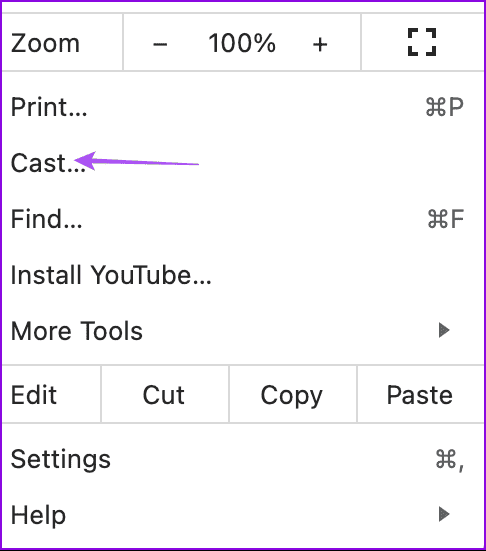 cast-chrome-settings كيفية توصيل جهاز MacBook بالتلفزيون – سلكيًا ولاسلكيًا