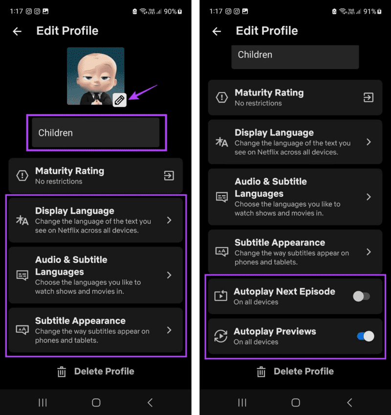 change-Netflix-profile-settings كيفية إضافة أو حذف ملف تعريف Netflix على الهاتف المحمول وسطح المكتب