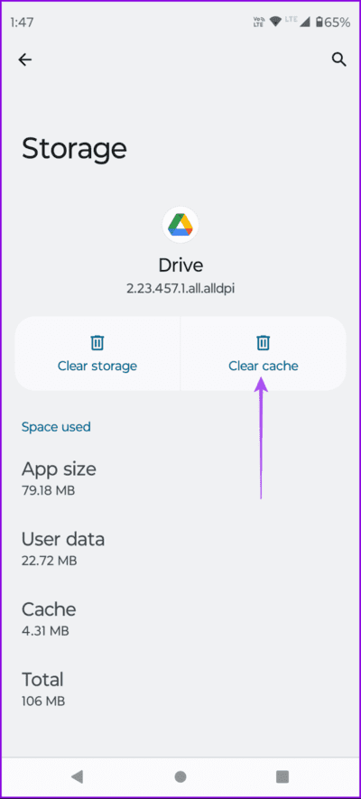 clear-cache-google-drive-android-694x1536-1 أفضل 6 إصلاحات لعدم عمل إشعارات Google Drive على الهاتف المحمول وسطح المكتب