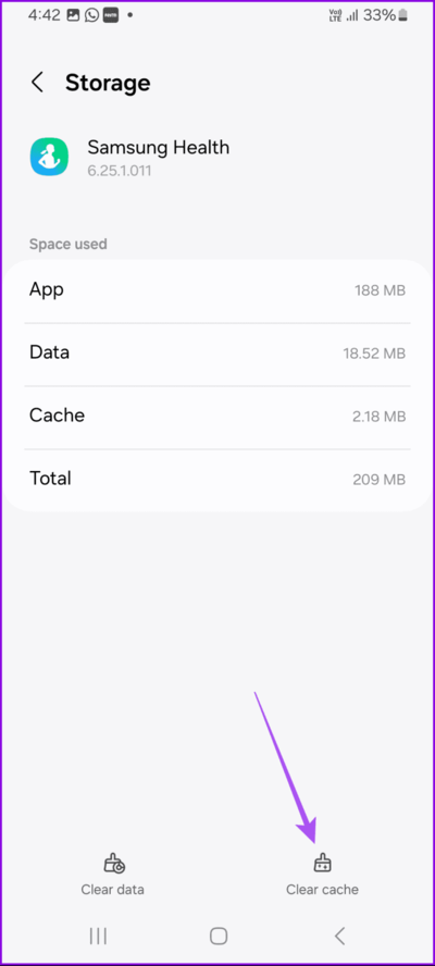 clear-cache-health-app-samsung-692x1536-1 أفضل 8 إصلاحات لعدم تتبع الخطوات على تطبيق Samsung Health في هواتف Samsung Galaxy
