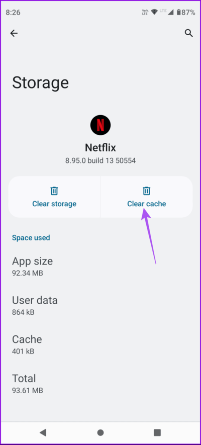 clear-cache-netflix-android-694x1536-1 أفضل 5 إصلاحات لعدم عمل إشعارات تطبيق Netflix على iPhone وAndroid