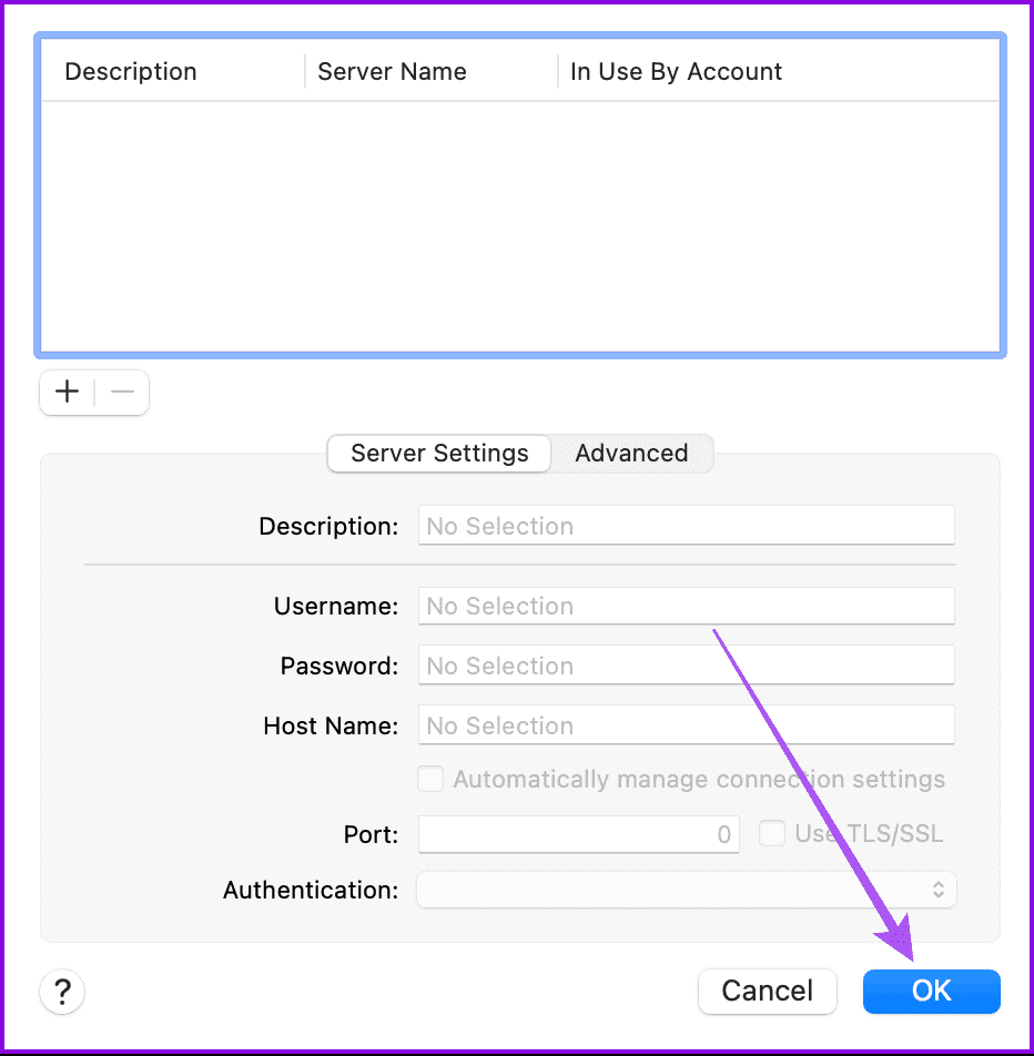 confirm-smtp-server-settings-mail-app-mac أفضل 7 إصلاحات لعدم إمكانية إرسال رسائل البريد الإلكتروني باستخدام Apple Mail على Mac