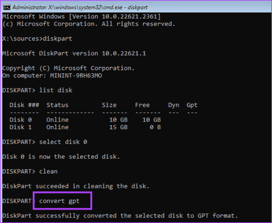 convert-to-GPT-5 أفضل 6 إصلاحات لخطأ تثبيت Windows "لم نتمكن من إنشاء قسم جديد"