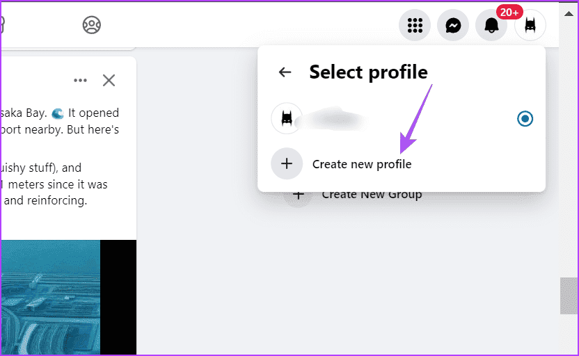 create-new-profile-facebook-desktop كيفية إنشاء ملفات تعريف متعددة على Facebook