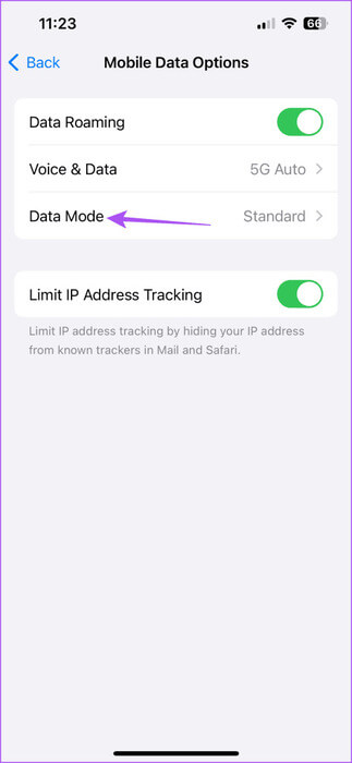 data-mode-settings-iphone-1-473x1024-1 أفضل 8 إصلاحات لعمل تطبيق Facebook Messenger على شبكة Wi-Fi فقط