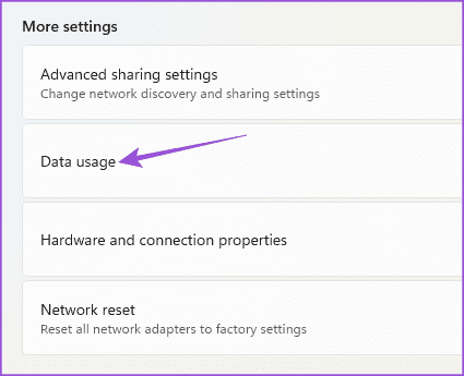 data-usage-network-settings-windows-11 أفضل 8 إصلاحات لعدم عمل ملفات GIF في Telegram على الهاتف المحمول وسطح المكتب