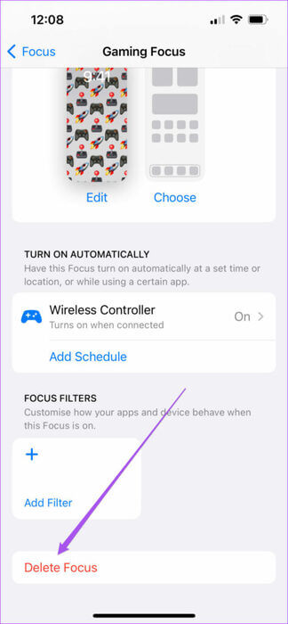 delete-gaming-focus-mode-iphone-474x1024-1 أفضل 7 إصلاحات لعدم عمل وضع التركيز على أجهزة iPhone وiPad وMac