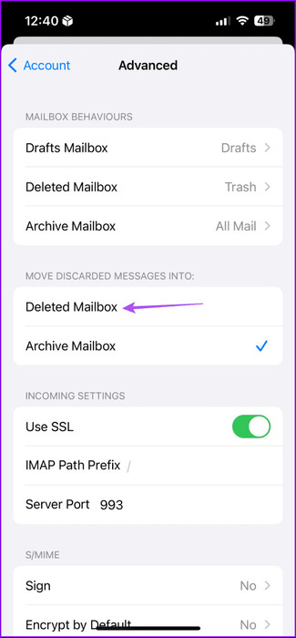 deleted-mailbox-account-settings-mail-app-iphone-475x1024-1 كيفية حذف رسائل البريد الإلكتروني بشكل جماعي في Apple Mail