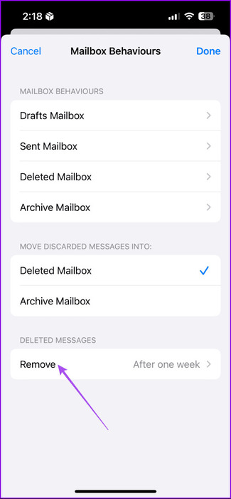 deleted-message-duration-icloud-iphone-475x1024-1 كيفية حذف رسائل البريد الإلكتروني بشكل جماعي في Apple Mail