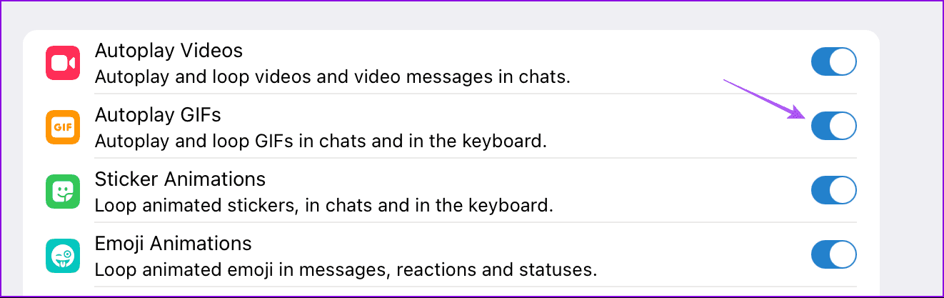 disable-power-saving-for-GIFs-telegram-desktop أفضل 8 إصلاحات لعدم عمل ملفات GIF في Telegram على الهاتف المحمول وسطح المكتب