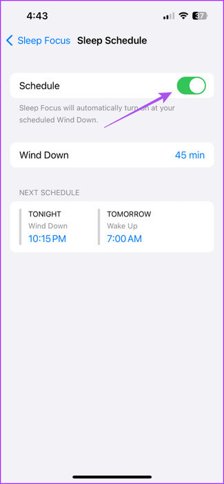 disable-sleep-schedule-on-iphone-475x1024-1 أفضل 5 إصلاحات للشاشة الرئيسية أو خلفية شاشة القفل الضبابية على iPhone