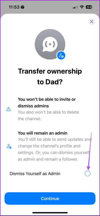 dismiss-yourself-as-admin-transfer-ownership-whatsapp-channel-712x1536-1 كيفية إضافة عدة مسؤولين إلى قنوات WhatsApp