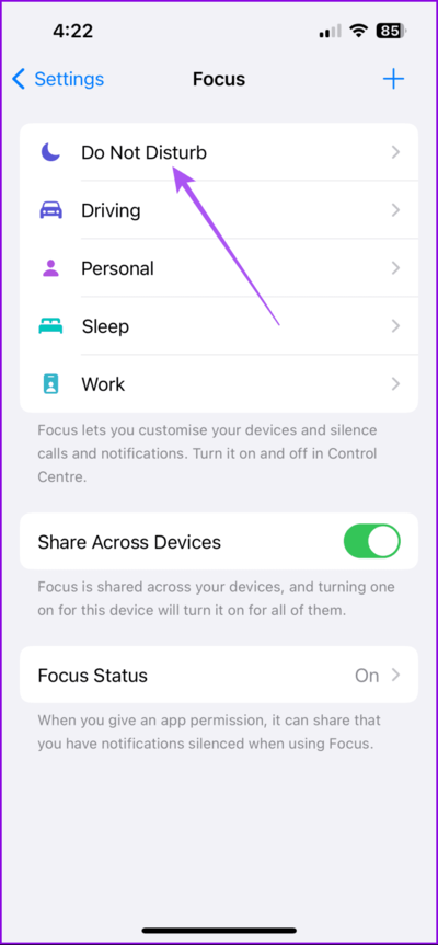 do-no-disturb-iphone-settings-1-712x1536-1 أفضل 5 إصلاحات لعدم عمل إشعارات تطبيق Netflix على iPhone وAndroid