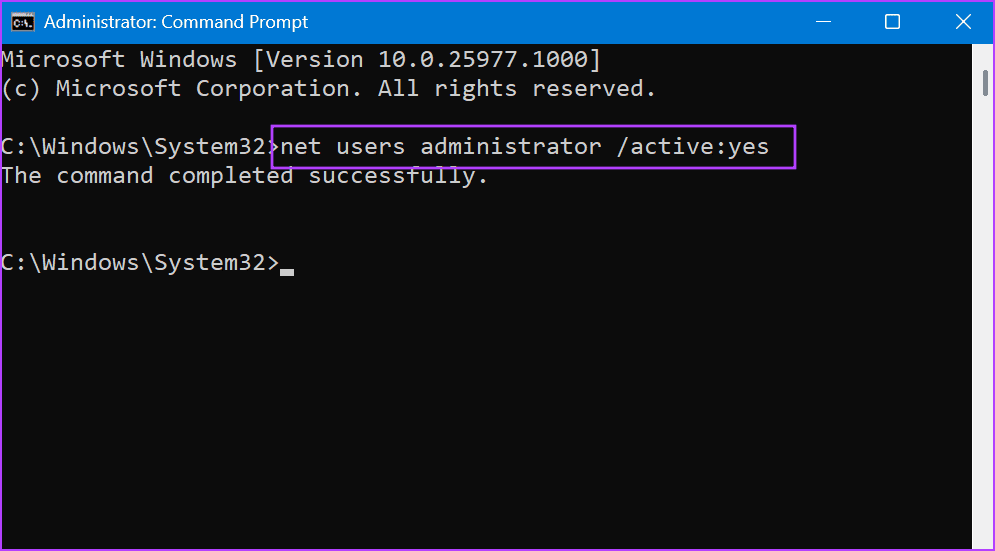enable-admin-account أفضل 7 إصلاحات لخطأ "فشل تعداد الكائنات في الحاوية" على Windows