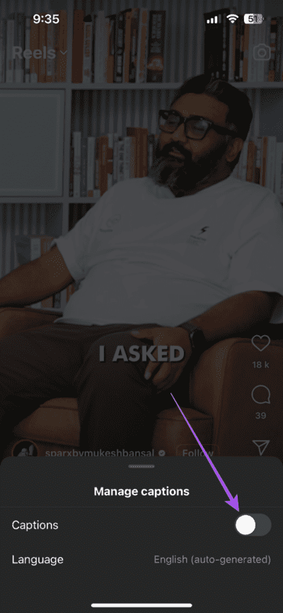 enable-captions-instagram-reels-710x1536-1 أفضل 7 إصلاحات للتسميات التوضيحية المغلقة أو عدم عمل الترجمات المصاحبة على Instagram Reels
