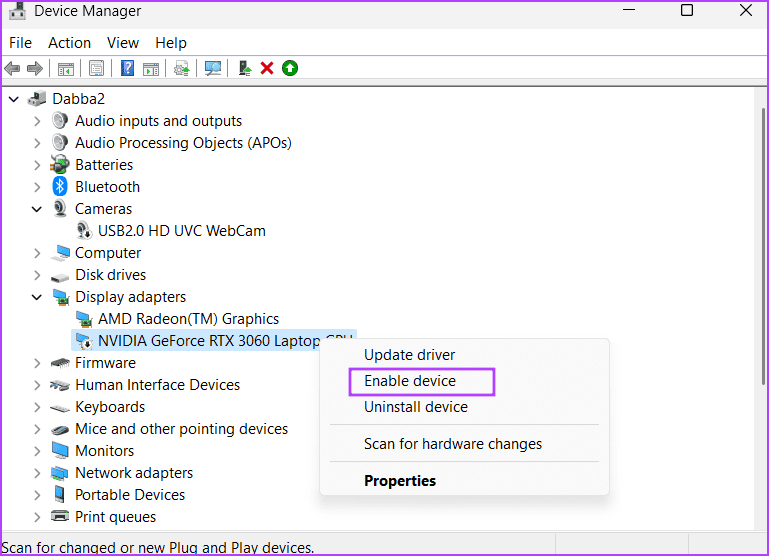 enable-gpu-1 أفضل 8 إصلاحات لخطأ "برنامج تشغيل جهاز الرسومات" في Windows 11
