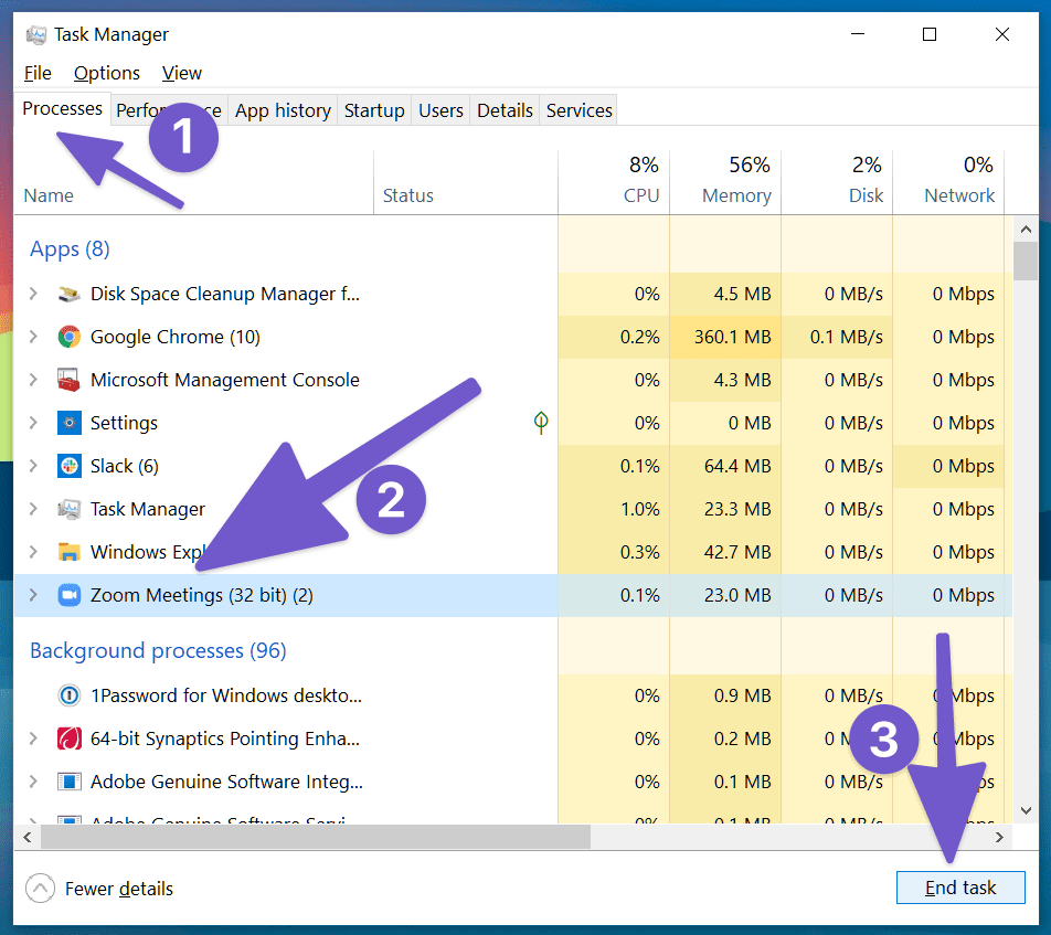 end-zoom-task_4d470f76dc99e18ad75087b1b8410ea9 أفضل 6 إصلاحات لعدم عمل ضبابية الخلفية في تطبيق Zoom