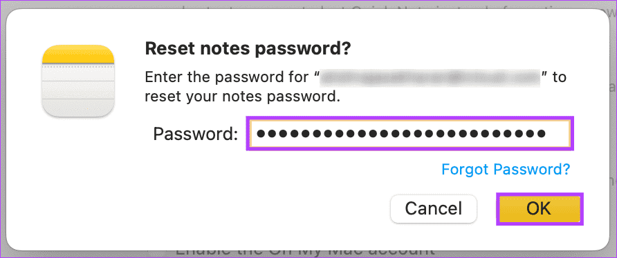 enter-the-password كيفية فتح Notes عند نسيان كلمة المرور على أجهزة Mac وiPhone