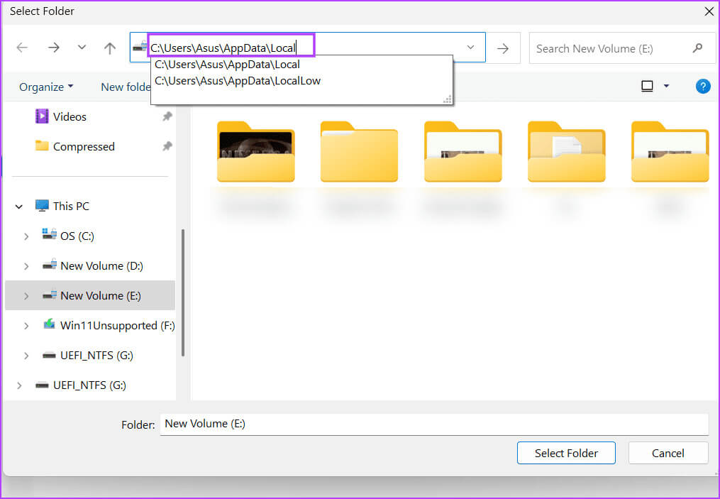 exclude-roblox-folder-2 أفضل 8 إصلاحات لمشكلة "حدث خطأ غير متوقع، يجب إنهاء Roblox" على Windows 11