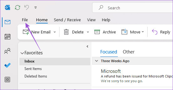 file-outlook-windows11 كيفية إضافة وإزالة العطل في تقويم Outlook على الهاتف المحمول وسطح المكتب