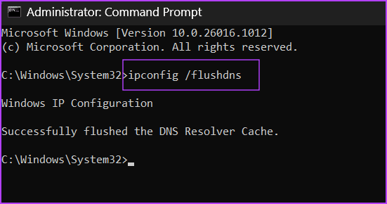 flush-dns-1 أفضل 8 طرق لإصلاح "رمز خطأ Roblox 610" في Windows 11